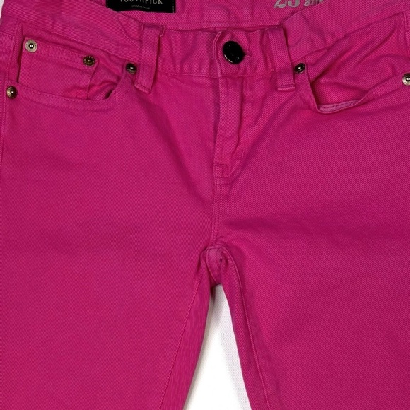 J. Crew Jeans Women’s 25 Ankle Neon Pink Denim Toothpick Skinny Stretch - Picture 11 of 13